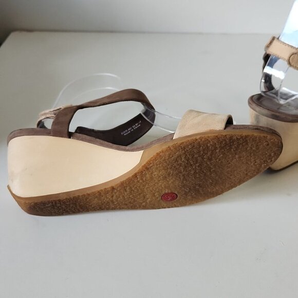 CAMPER | Suede Sandals Beige Wedges Sz 7 - Picture 6 of 6